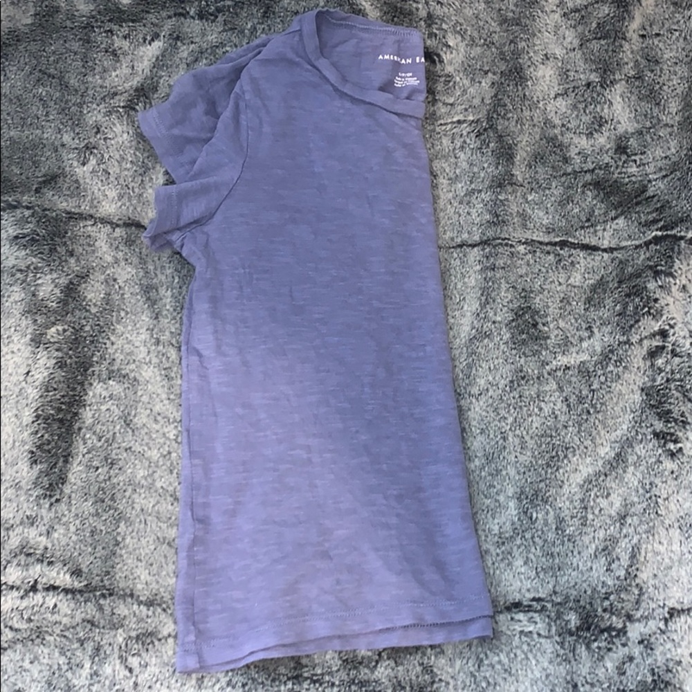 Purple-blue short sleeve tee